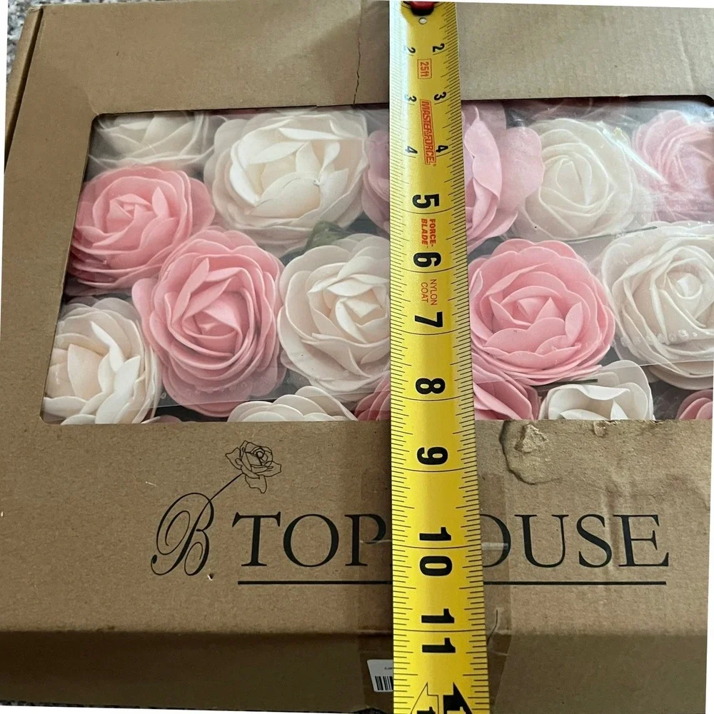 B Tophouse Artificial Foam Roses Pink Ivory New DIY Wedding Decor